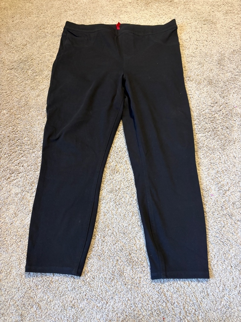 Spanx Black Ponte Pull On Ankle Pants Size 1X
